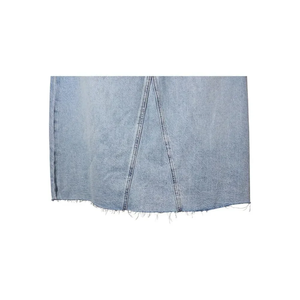 Levi's High Rise A Line Skirt Denim Light Wash Button Fly Women's Size 28